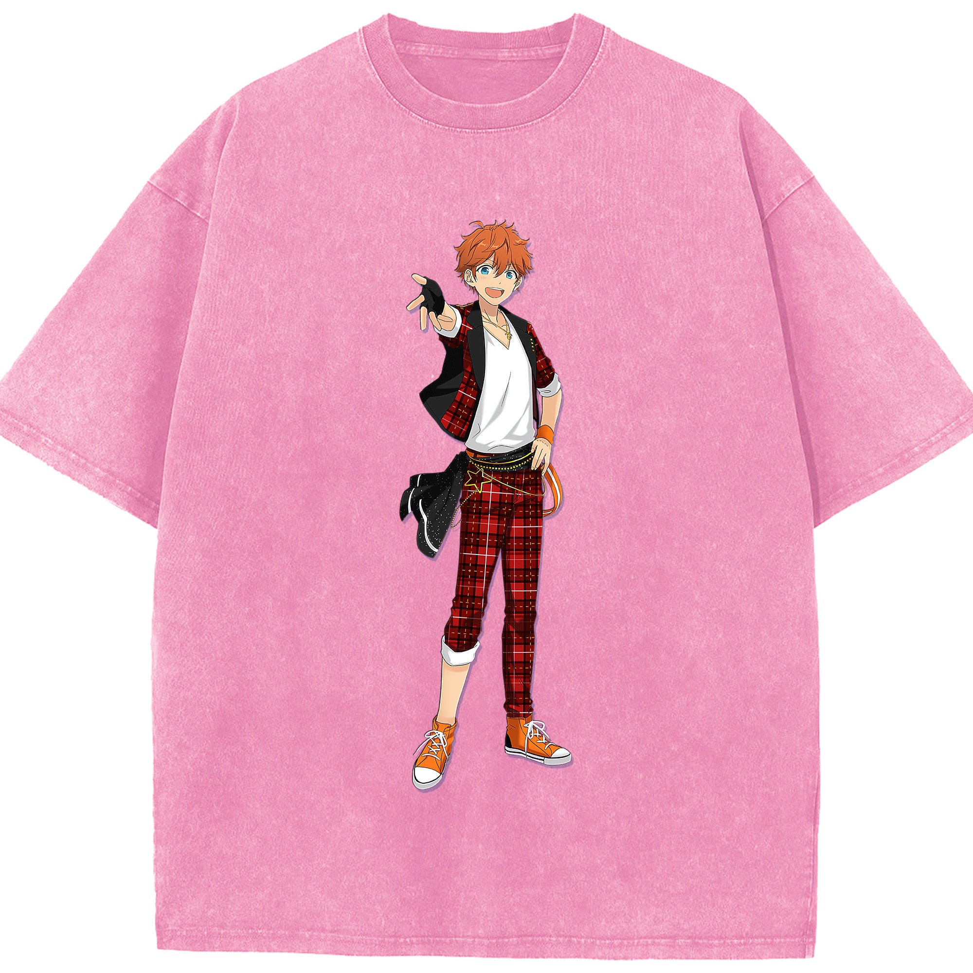 （画像用） あんさんぶるスターズ! Ensemble Stars 綿100% ヴィンテージ風 半袖Tシャツ（フロントプリント）